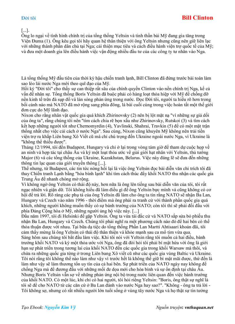 image for page Ebook Đời tôi Bill Clinton