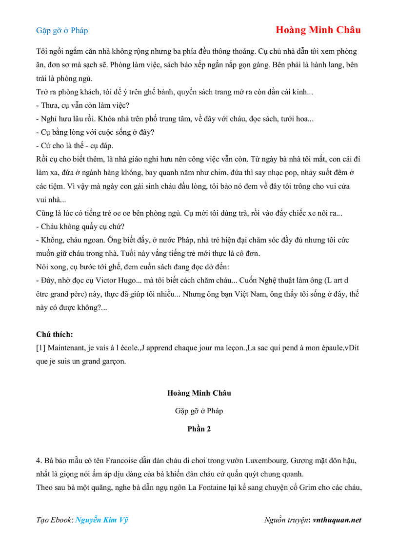 image for page Ebook Gặp gỡ ở Pháp Hoàng Minh Châu