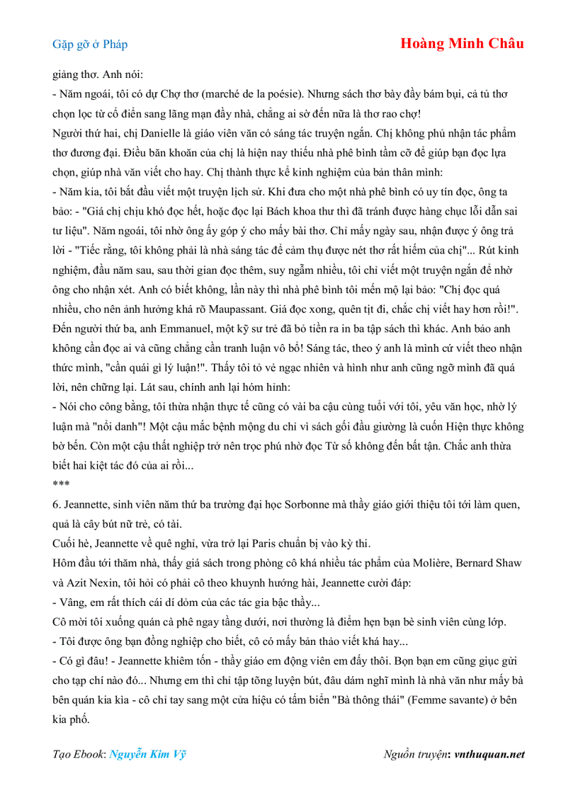 image for page Ebook Gặp gỡ ở Pháp Hoàng Minh Châu