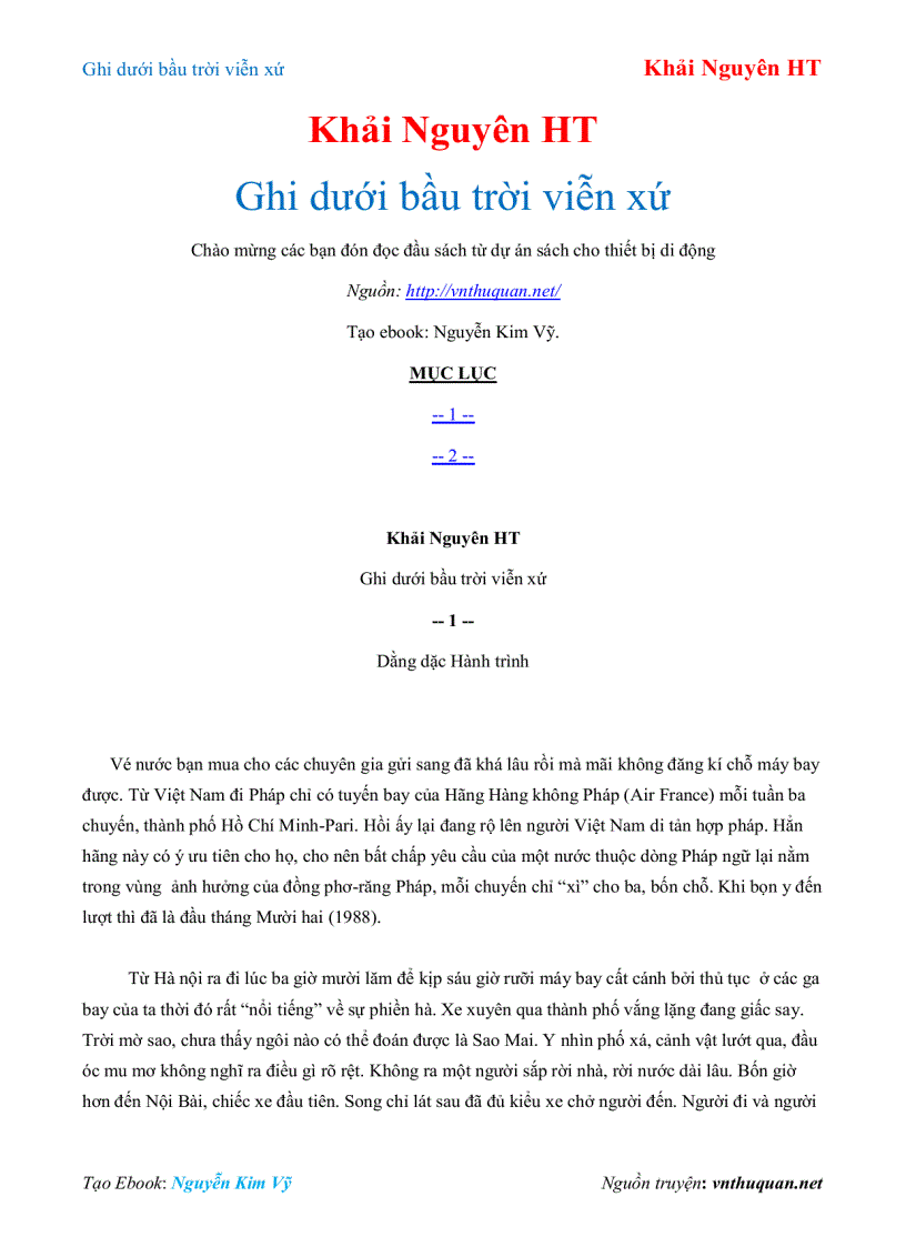 image for page Ebook Ghi dưới bầu trời viễn xứ Khải Nguyên HT