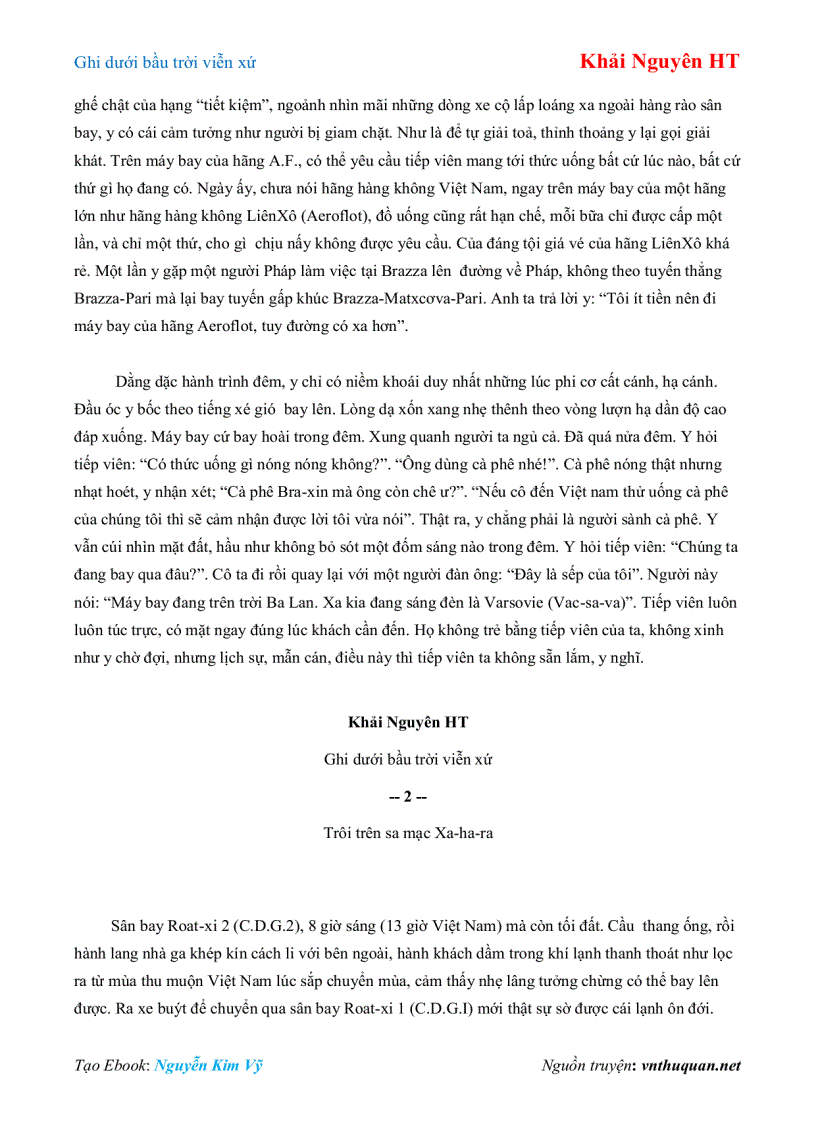 image for page Ebook Ghi dưới bầu trời viễn xứ Khải Nguyên HT