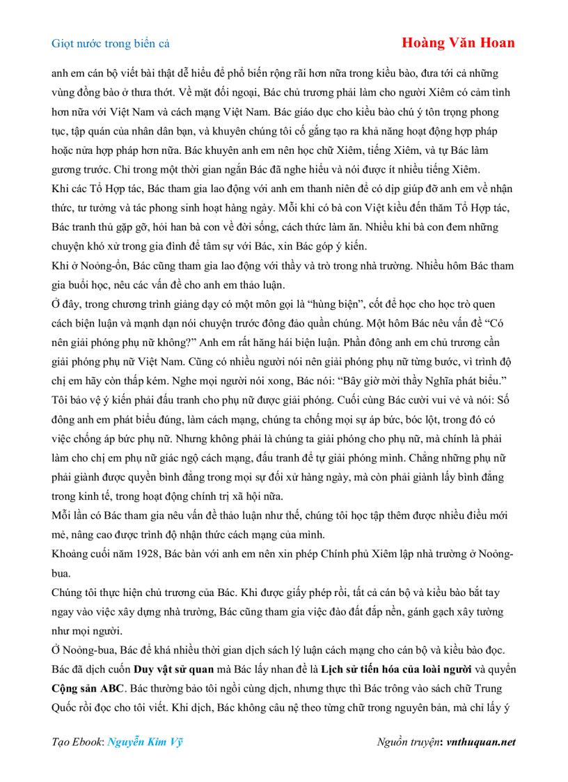 Ebook Giọt nước trong biển cả Hoàng Văn Hoan - preview 160795