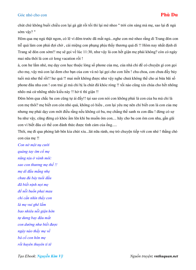 image for page Ebook Góc nhỏ cho con Phù Du