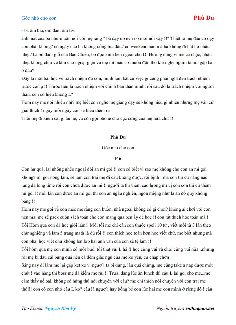 image for page Ebook Góc nhỏ cho con Phù Du