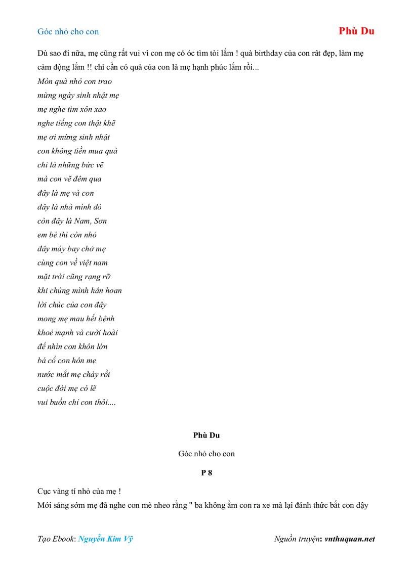 image for page Ebook Góc nhỏ cho con Phù Du