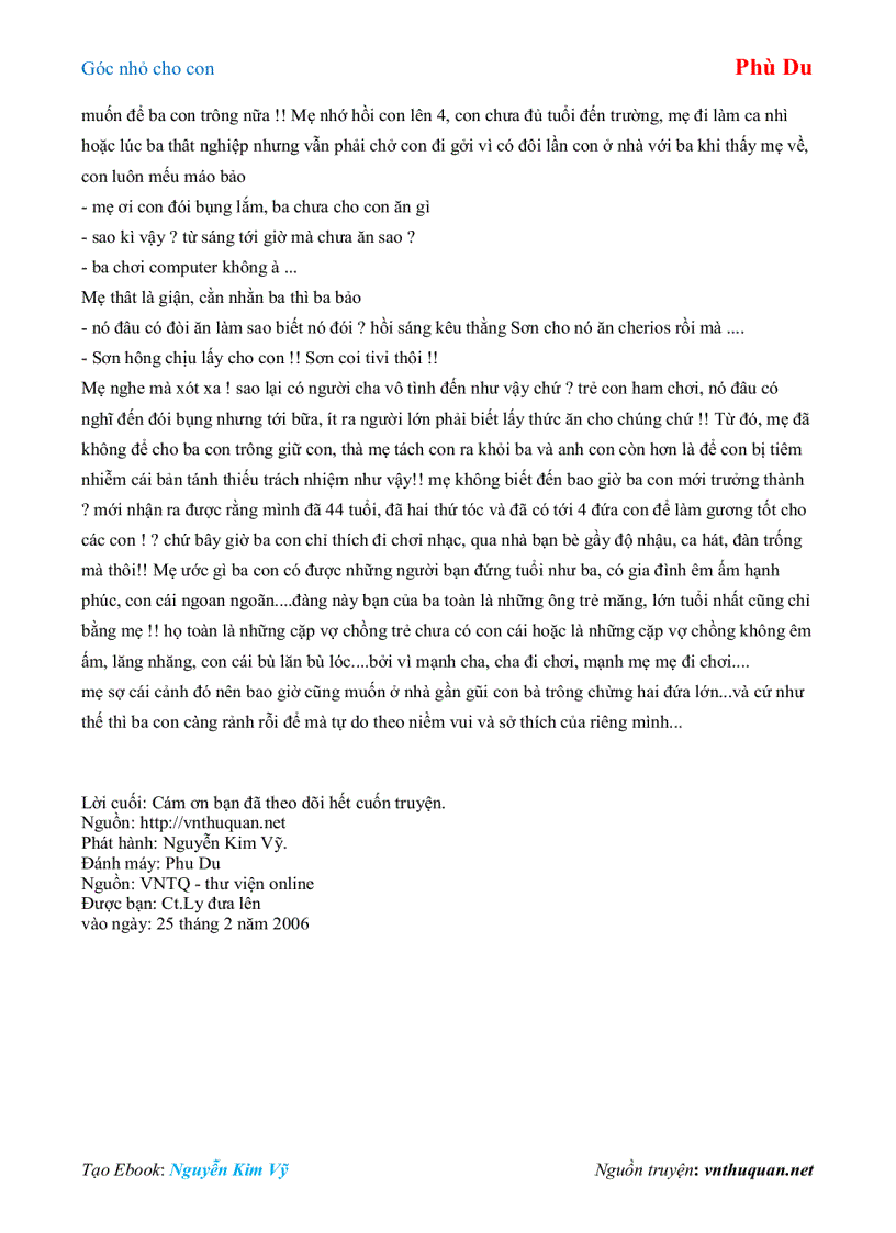 image for page Ebook Góc nhỏ cho con Phù Du