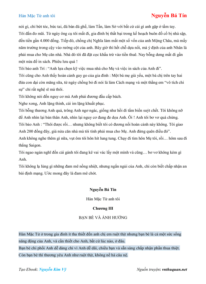 image for page Ebook Hàn Mặc Từ anh tôi Nguyễn Bá Tín