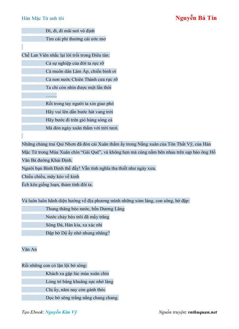 image for page Ebook Hàn Mặc Từ anh tôi Nguyễn Bá Tín
