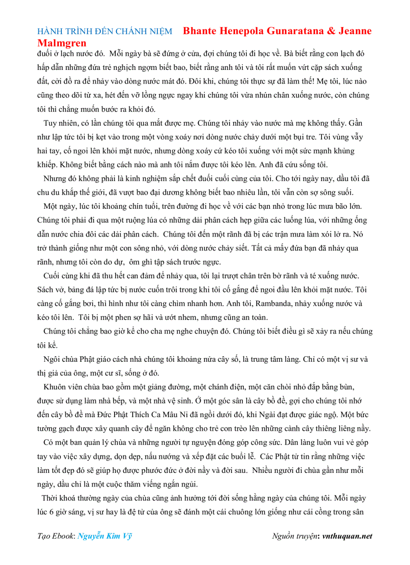 image for page Ebook HÀNH TRÌNH ĐẾN CHÁNH NIỆM Bhante Henepola Gunaratana Jeanne Malmgren