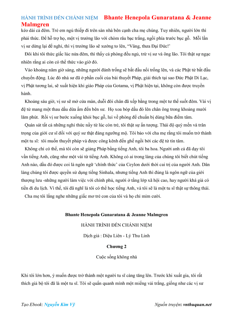 image for page Ebook HÀNH TRÌNH ĐẾN CHÁNH NIỆM Bhante Henepola Gunaratana Jeanne Malmgren