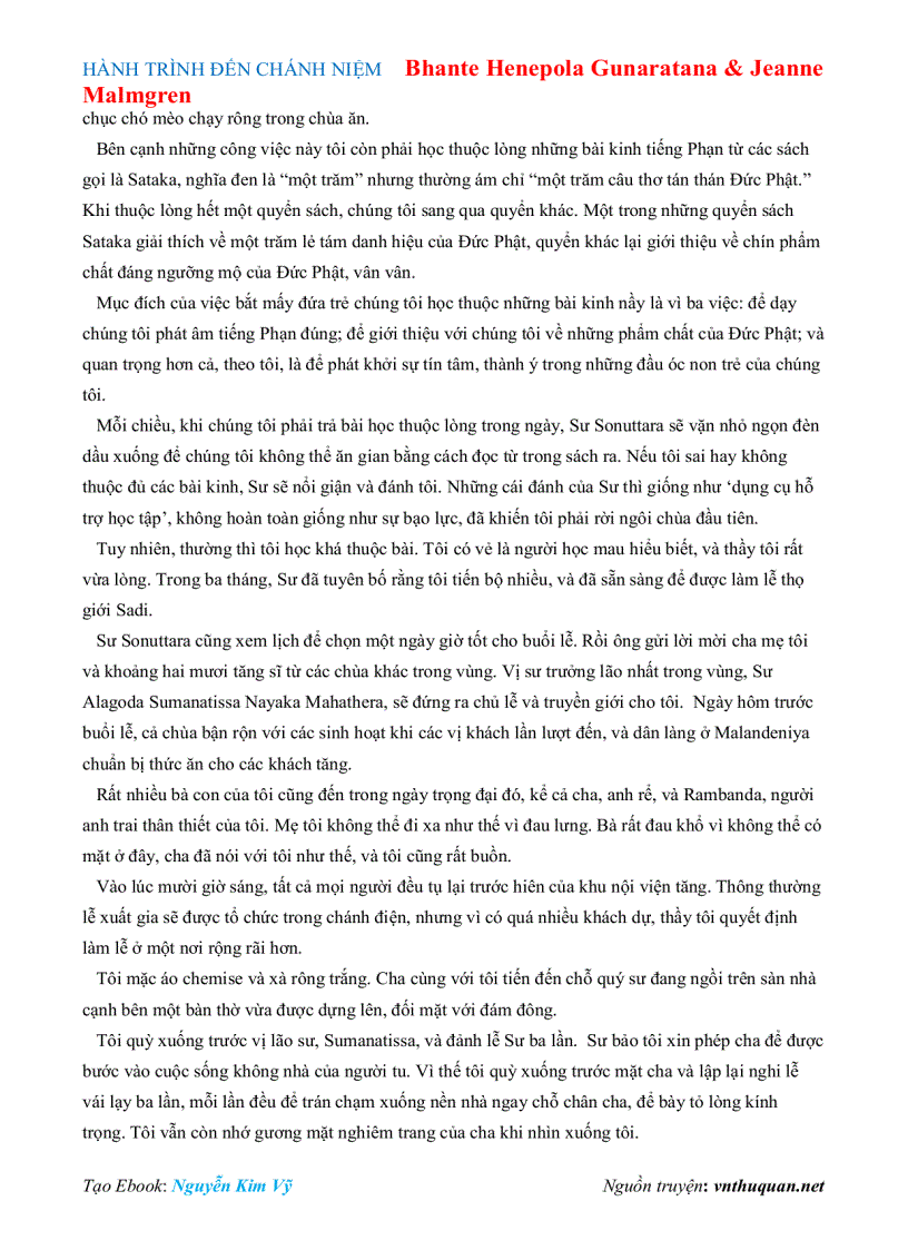 image for page Ebook HÀNH TRÌNH ĐẾN CHÁNH NIỆM Bhante Henepola Gunaratana Jeanne Malmgren