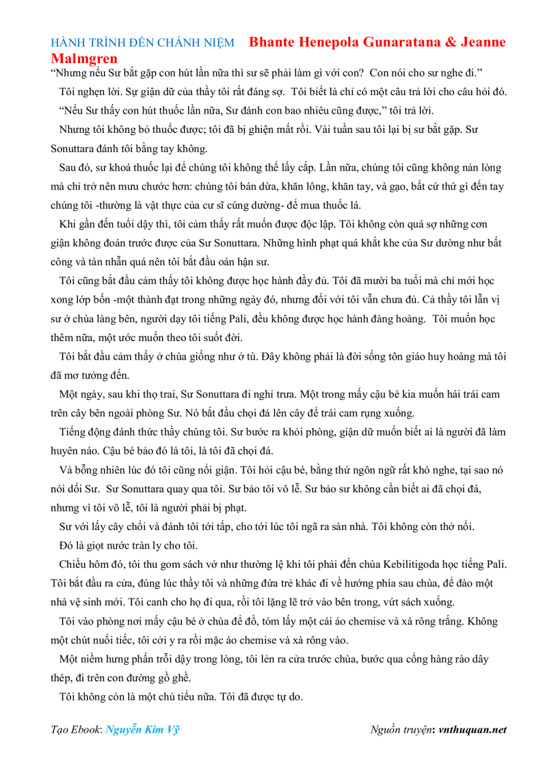 image for page Ebook HÀNH TRÌNH ĐẾN CHÁNH NIỆM Bhante Henepola Gunaratana Jeanne Malmgren