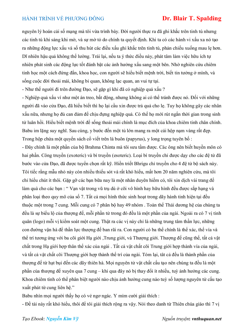 image for page Ebook HÀNH TRÌNH VỀ PHƯƠNG ĐÔNG Dr Blair T Spalding