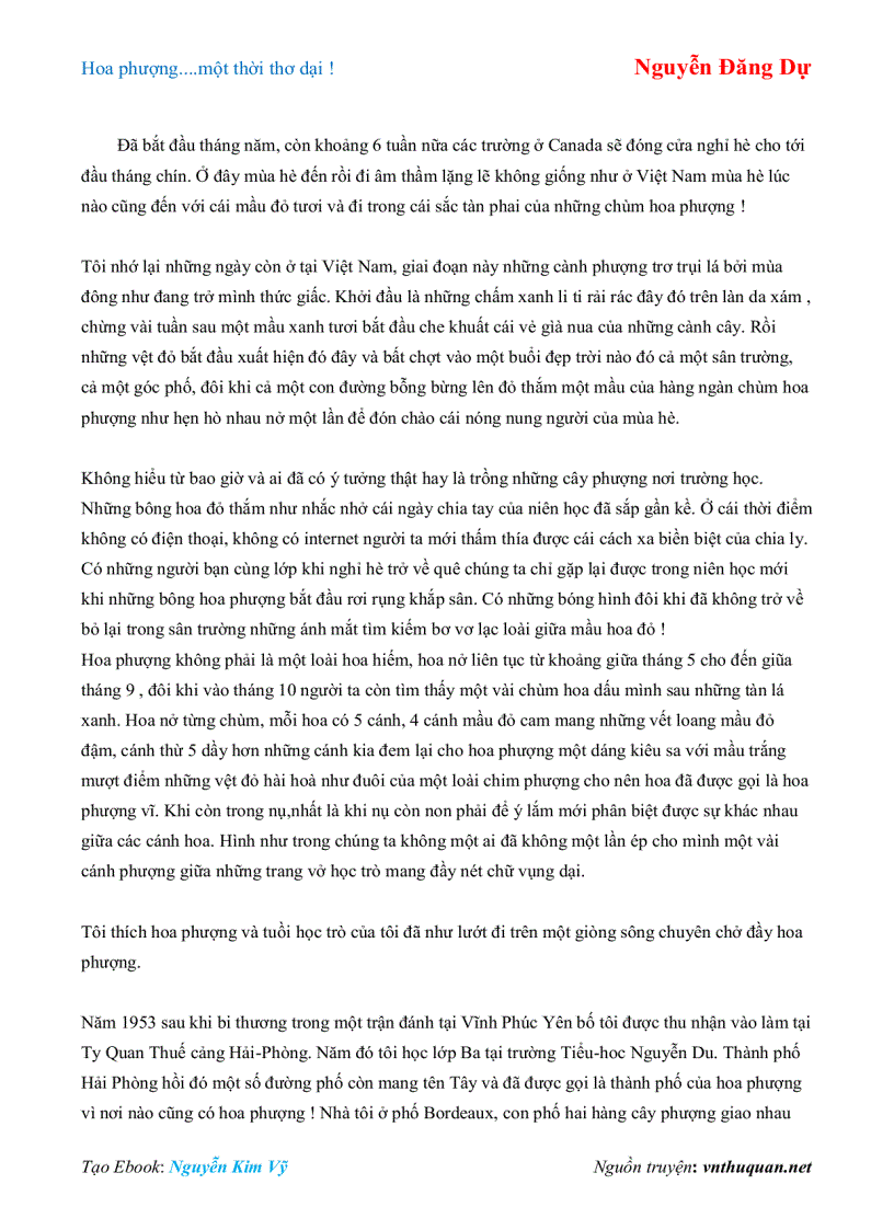 image for page Ebook Hoa phượng một thời thơ dại Nguyễn Đăng Dự