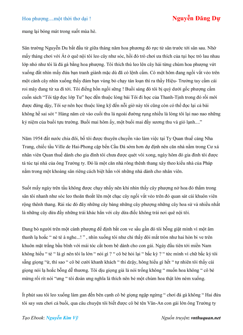 image for page Ebook Hoa phượng một thời thơ dại Nguyễn Đăng Dự