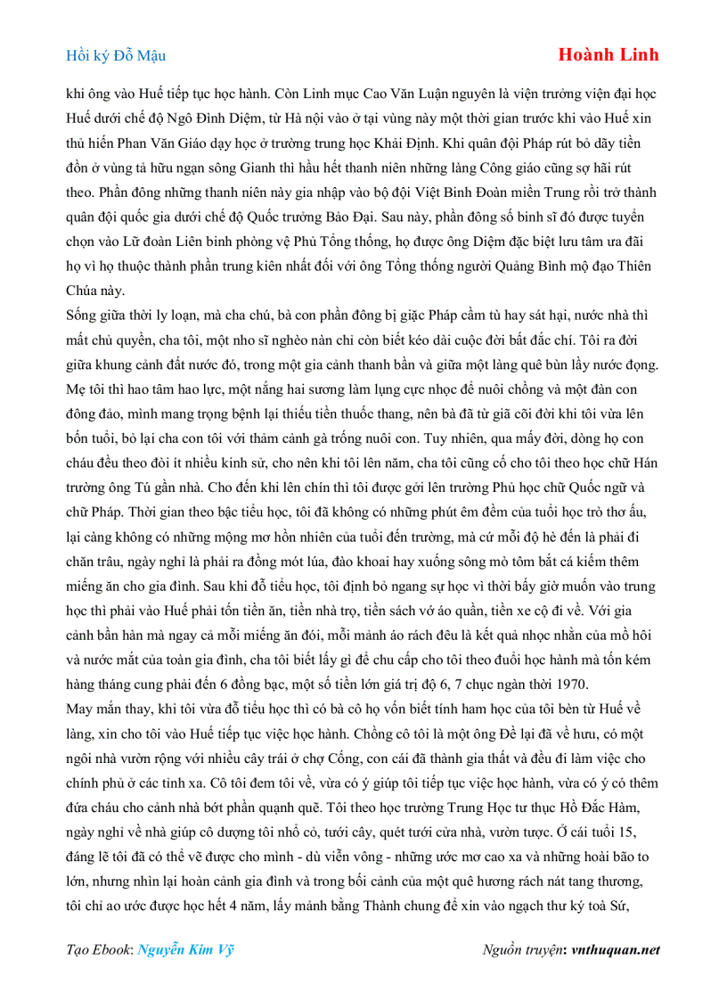 image for page Ebook Hồi ký Đỗ Mậu Hoành Linh