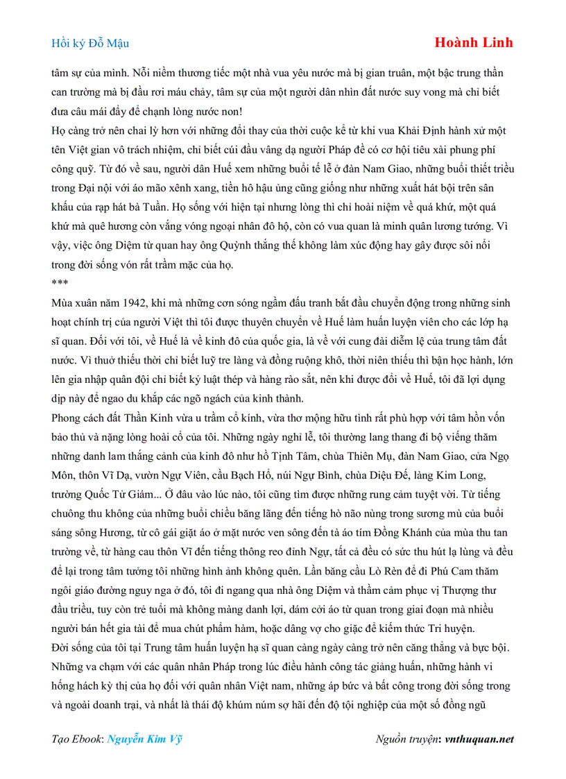 image for page Ebook Hồi ký Đỗ Mậu Hoành Linh