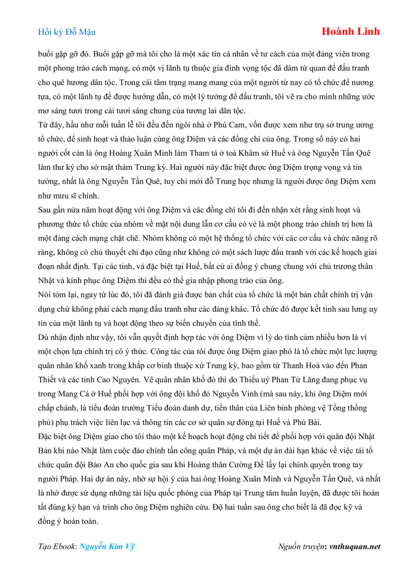 image for page Ebook Hồi ký Đỗ Mậu Hoành Linh