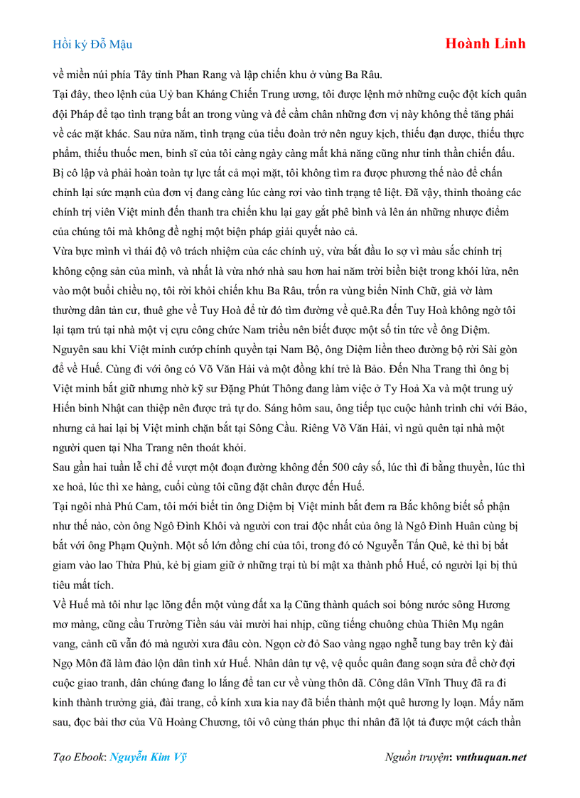 image for page Ebook Hồi ký Đỗ Mậu Hoành Linh