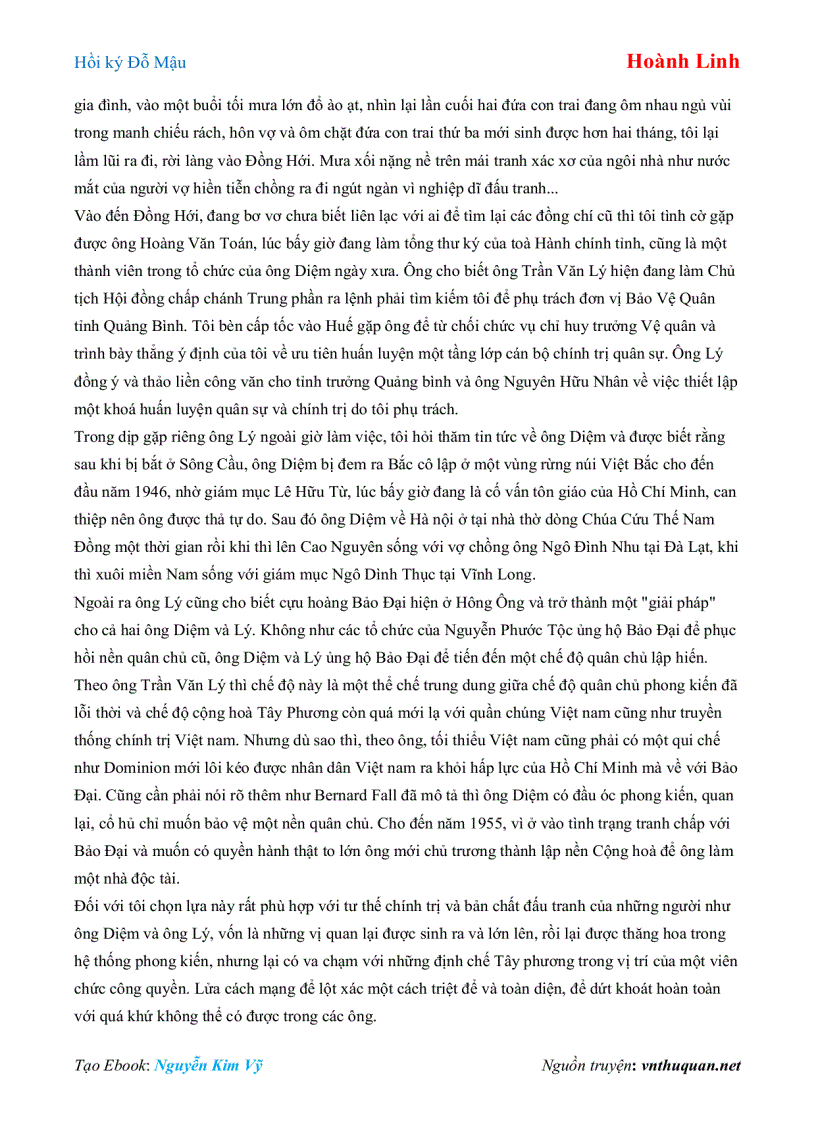 image for page Ebook Hồi ký Đỗ Mậu Hoành Linh