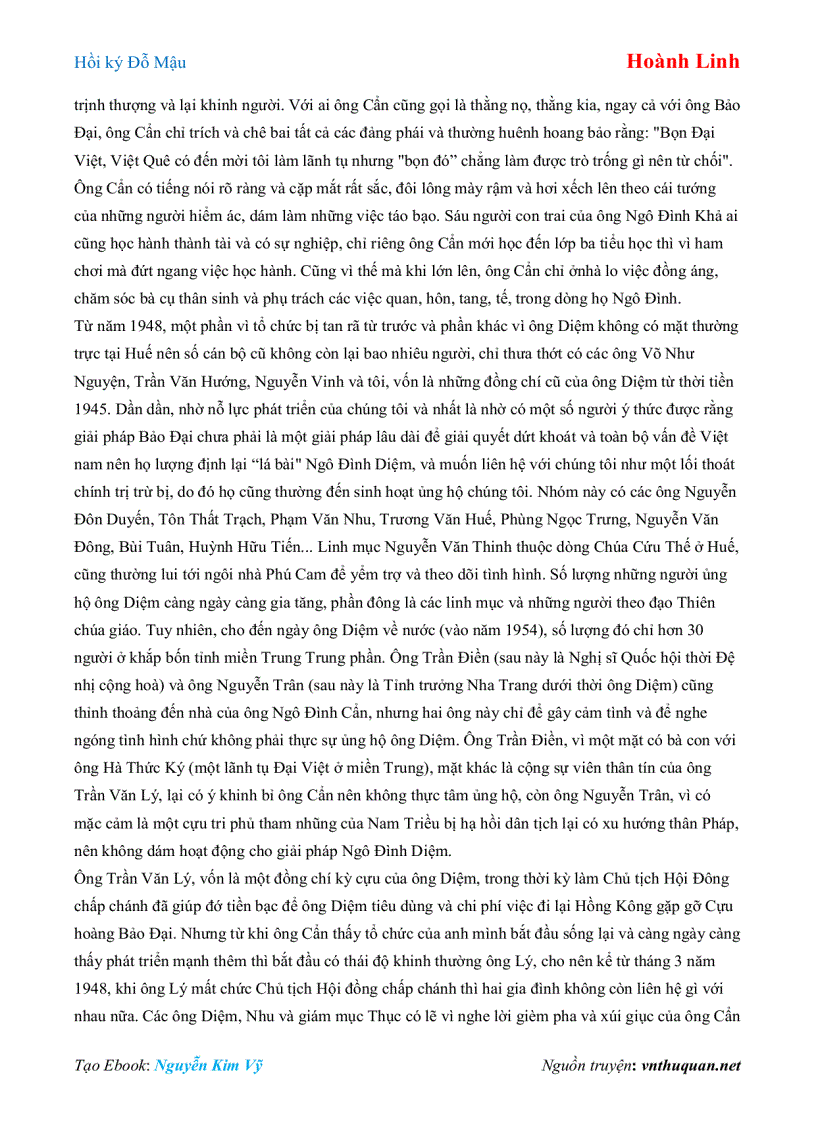 image for page Ebook Hồi ký Đỗ Mậu Hoành Linh