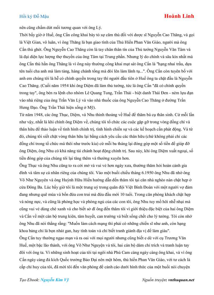 image for page Ebook Hồi ký Đỗ Mậu Hoành Linh