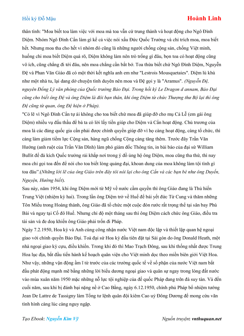 image for page Ebook Hồi ký Đỗ Mậu Hoành Linh