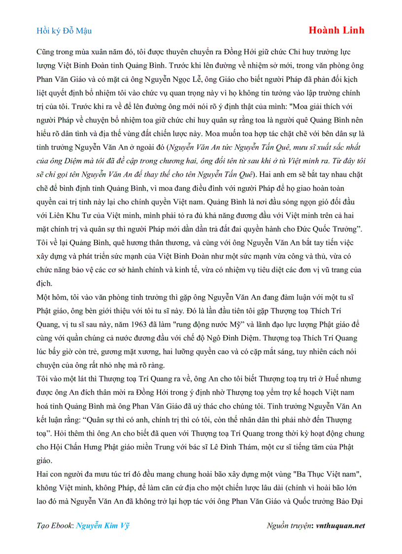 image for page Ebook Hồi ký Đỗ Mậu Hoành Linh