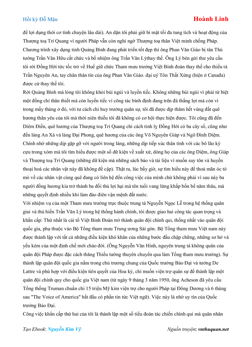 image for page Ebook Hồi ký Đỗ Mậu Hoành Linh