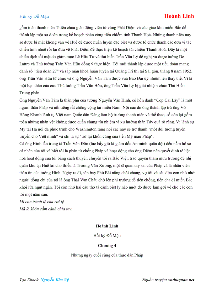 image for page Ebook Hồi ký Đỗ Mậu Hoành Linh
