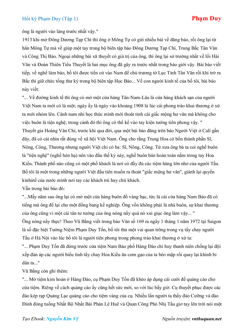 image for page Ebook Hồi ký Phạm Duy Tập 1 Phạm Duy
