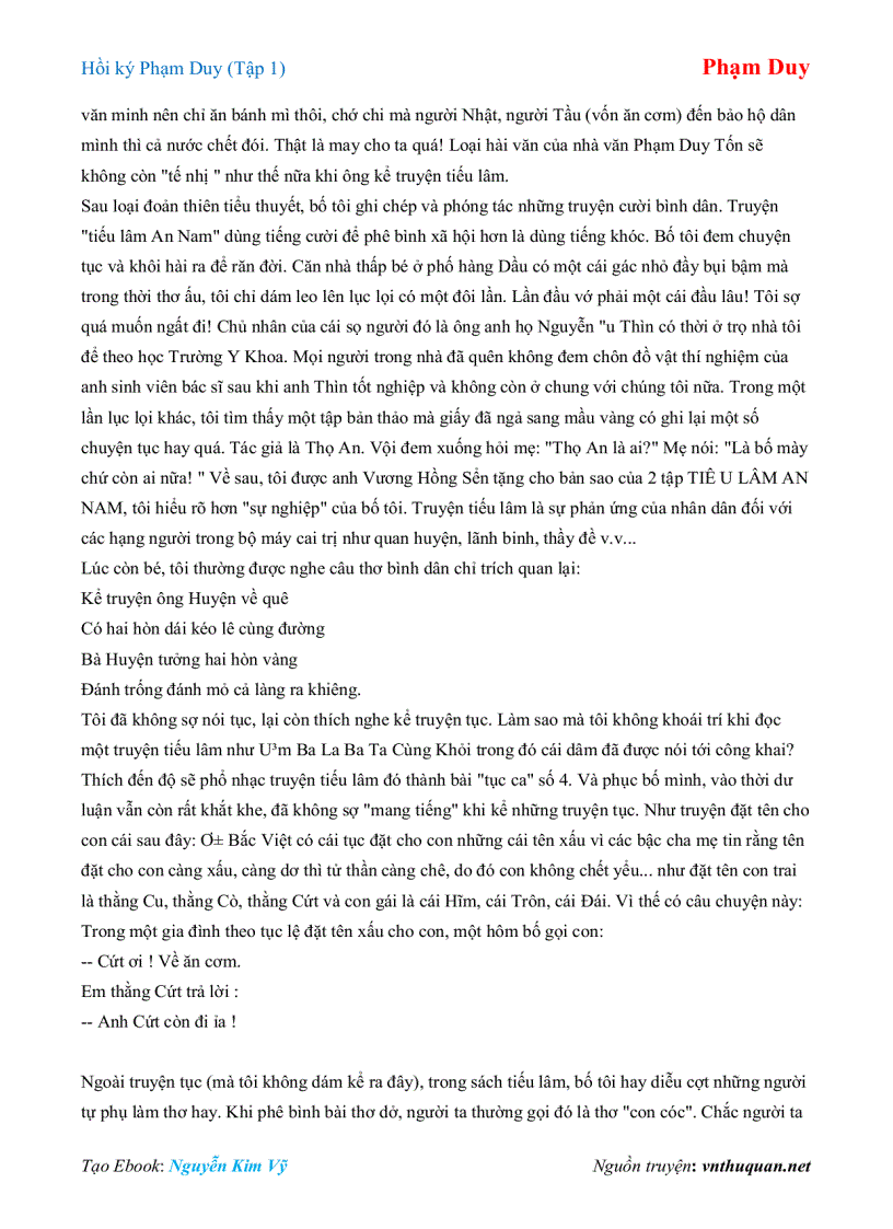 image for page Ebook Hồi ký Phạm Duy Tập 1 Phạm Duy