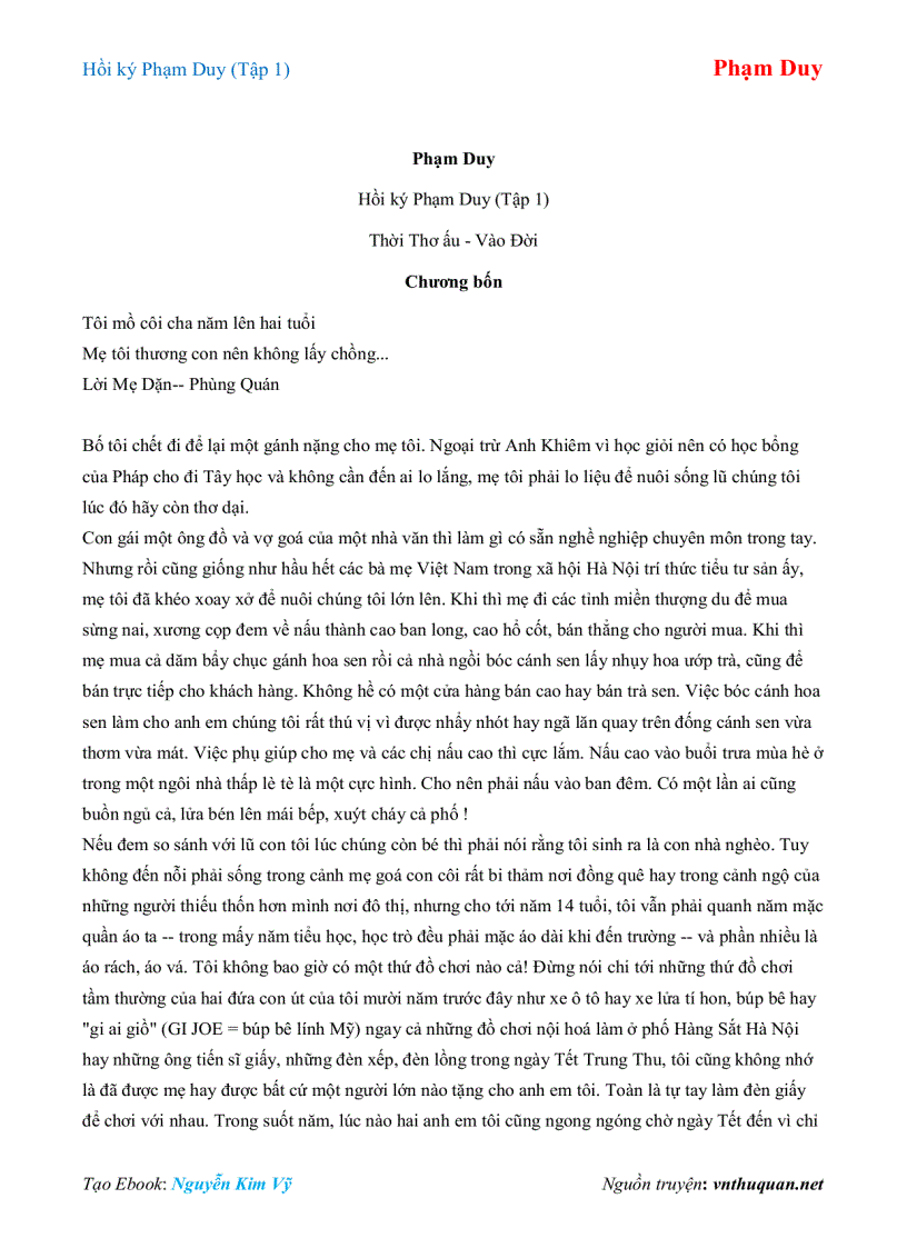 image for page Ebook Hồi ký Phạm Duy Tập 1 Phạm Duy