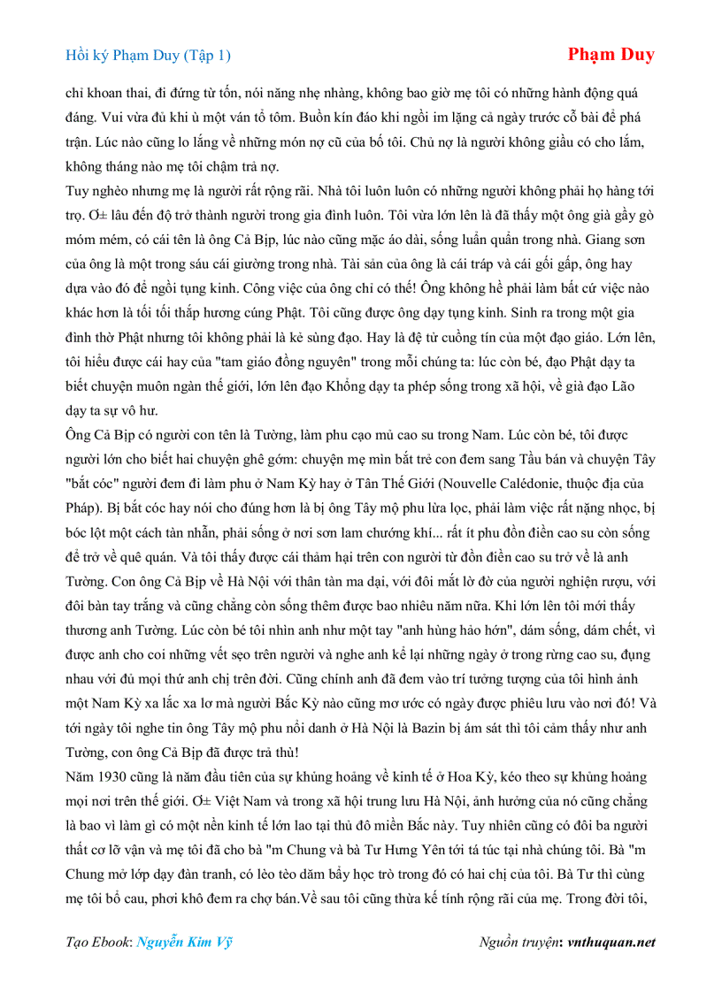 image for page Ebook Hồi ký Phạm Duy Tập 1 Phạm Duy