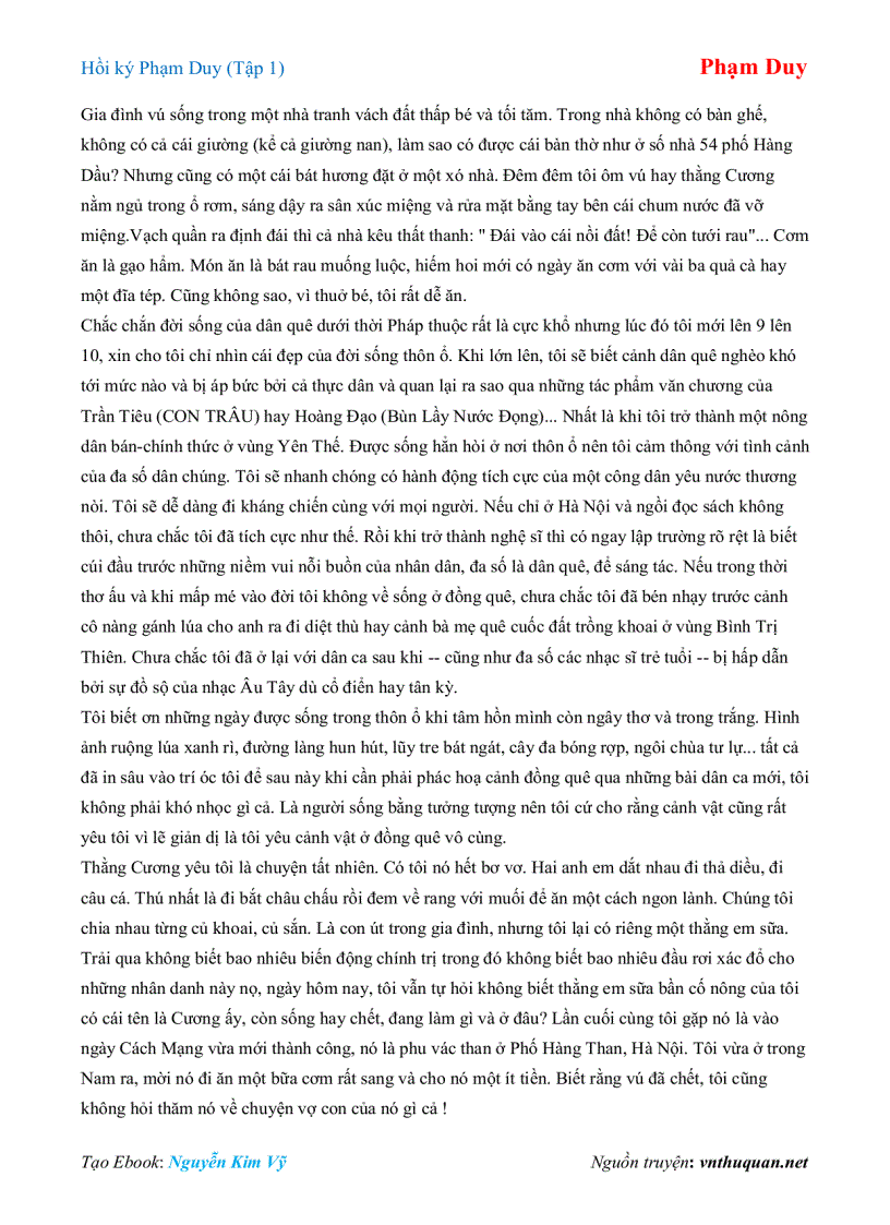 image for page Ebook Hồi ký Phạm Duy Tập 1 Phạm Duy
