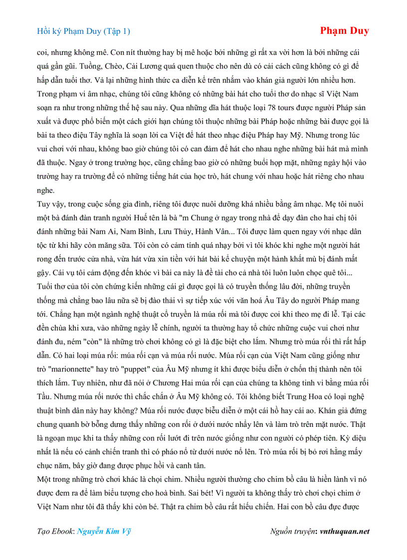 image for page Ebook Hồi ký Phạm Duy Tập 1 Phạm Duy