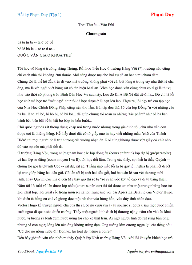 image for page Ebook Hồi ký Phạm Duy Tập 1 Phạm Duy