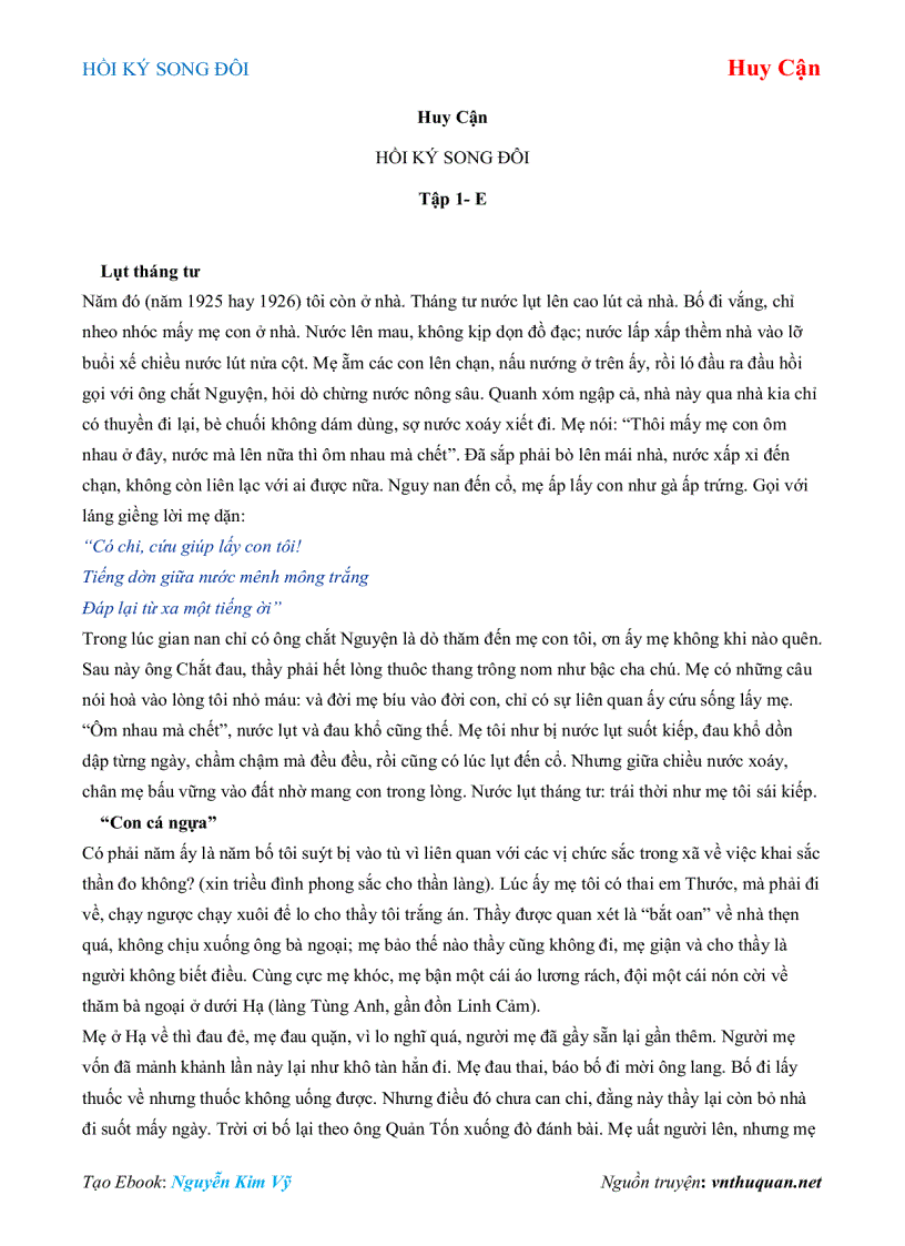 image for page Ebook HỒI KÝ SONG ĐÔI Huy Cận