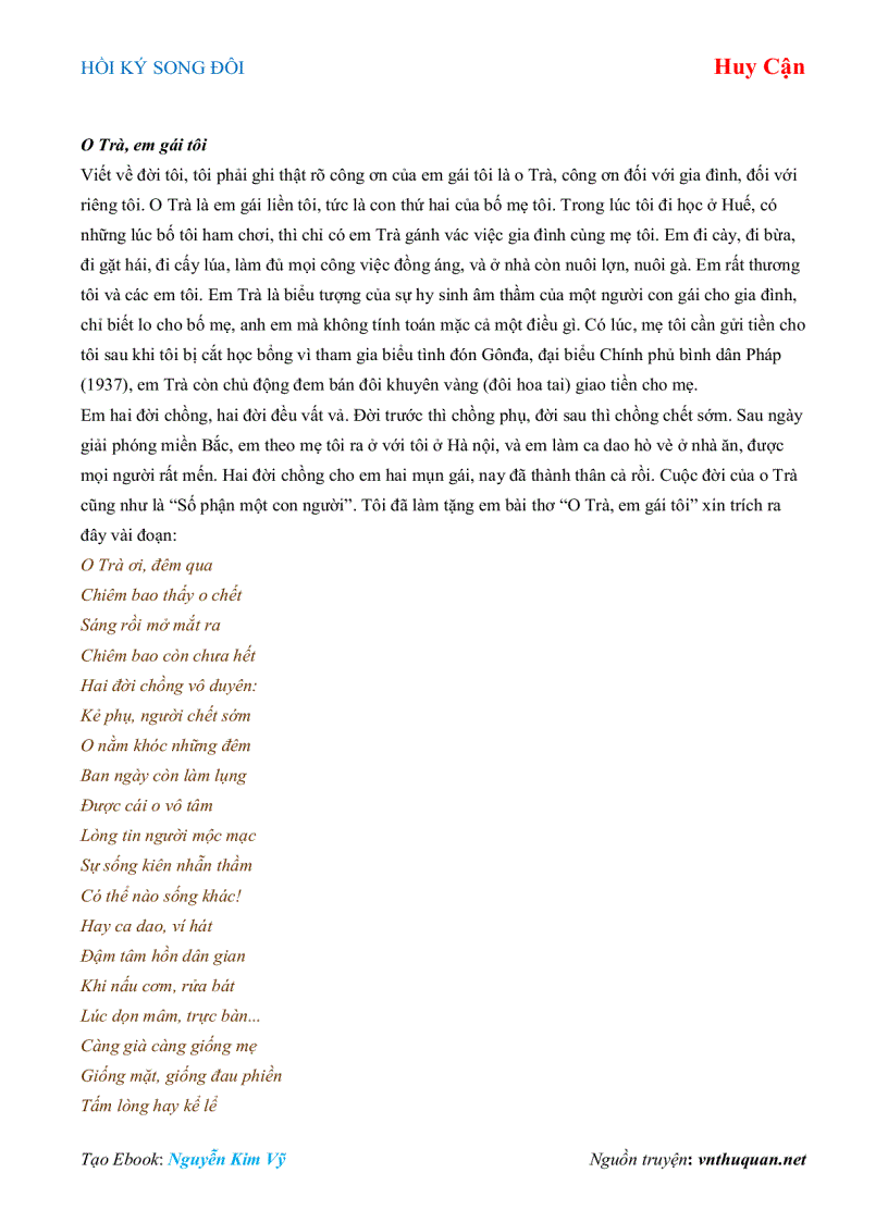 image for page Ebook HỒI KÝ SONG ĐÔI Huy Cận