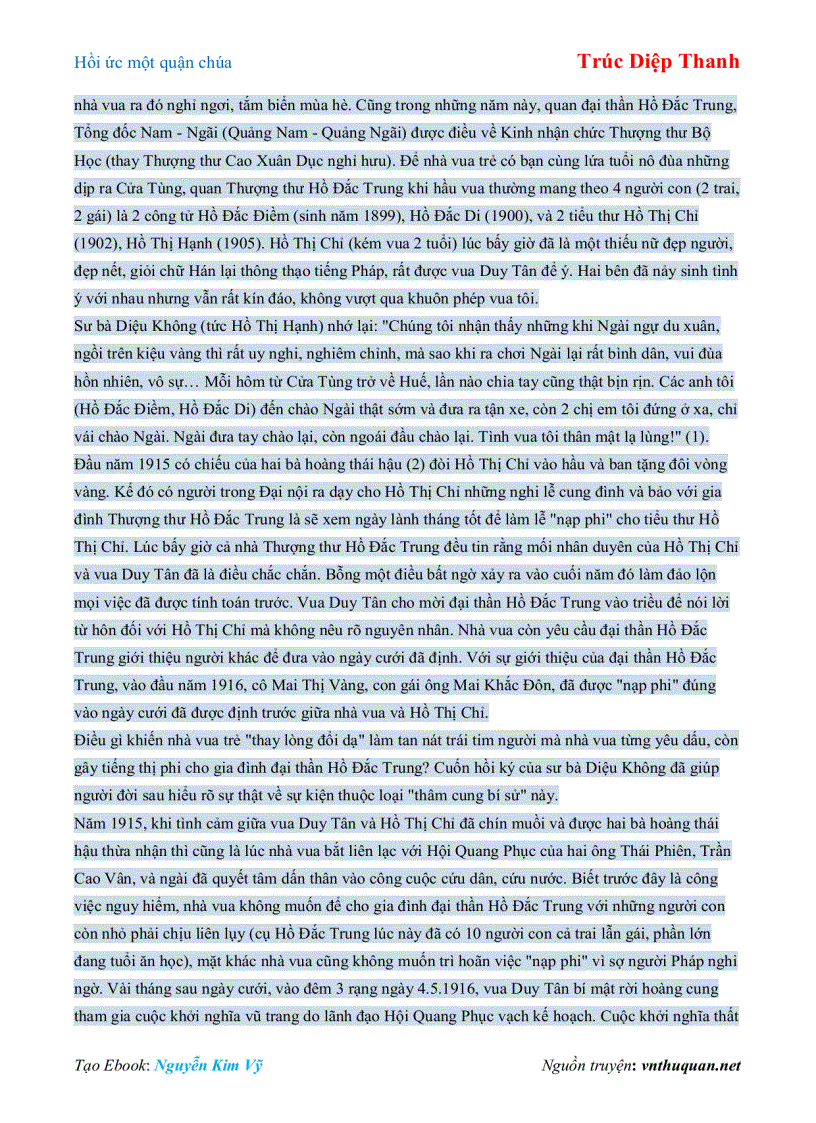 image for page Ebook Hồi ức một quận chúa Trúc Diệp Thanh