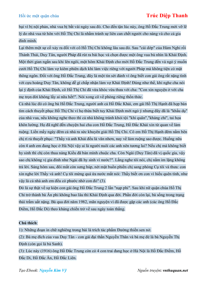 image for page Ebook Hồi ức một quận chúa Trúc Diệp Thanh