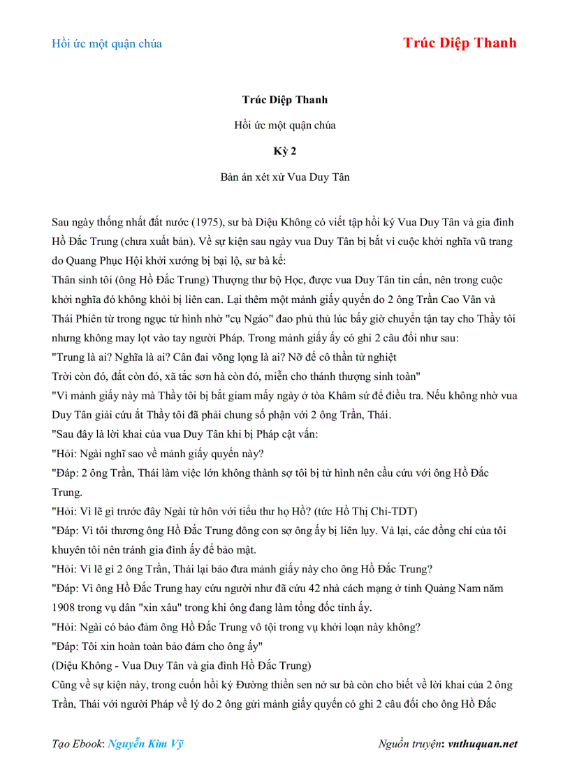 image for page Ebook Hồi ức một quận chúa Trúc Diệp Thanh