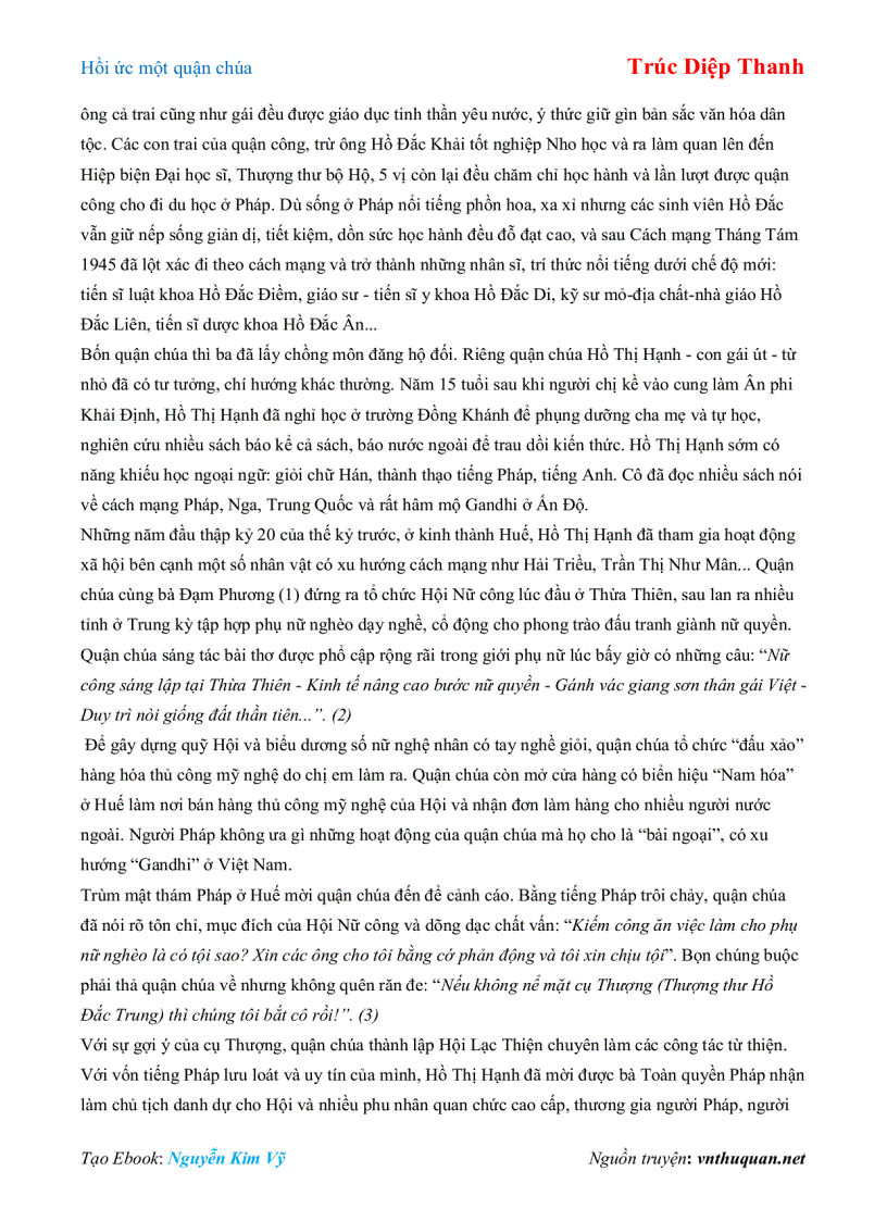 image for page Ebook Hồi ức một quận chúa Trúc Diệp Thanh