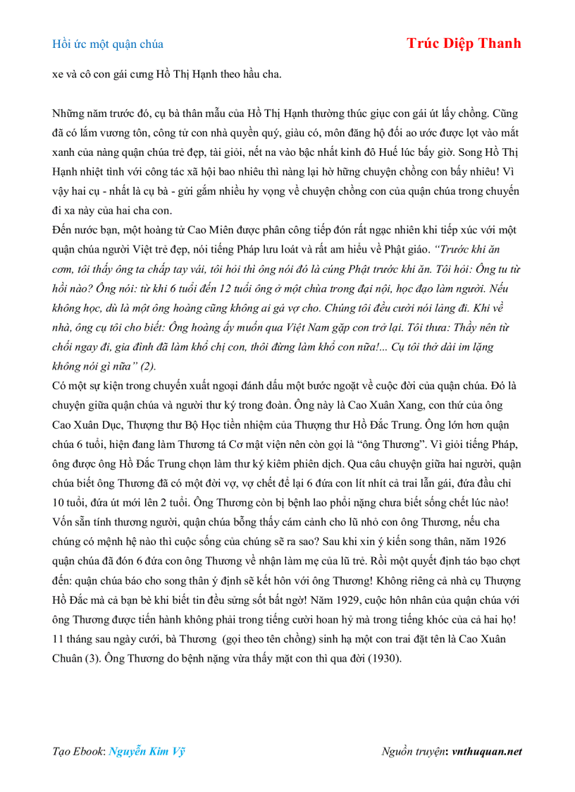 image for page Ebook Hồi ức một quận chúa Trúc Diệp Thanh