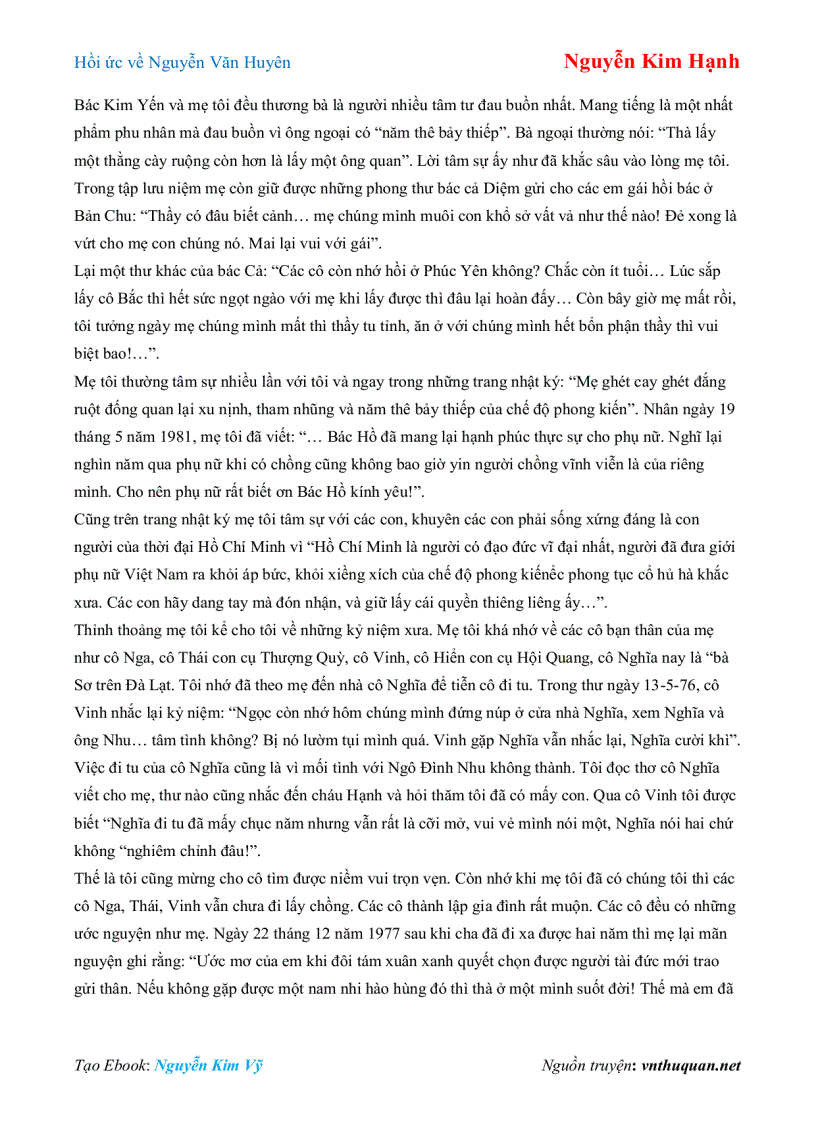 image for page Ebook Hồi ức về Nguyễn Văn Huyên Nguyễn Kim Hạnh