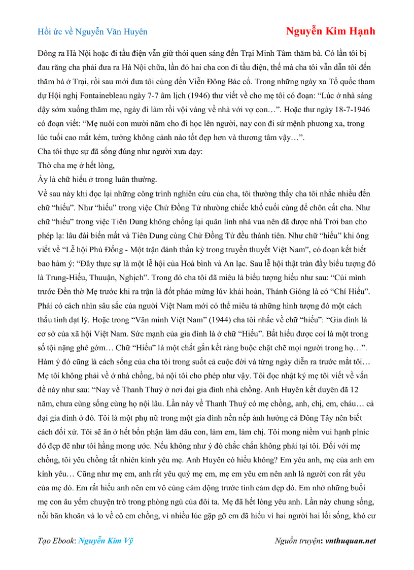 image for page Ebook Hồi ức về Nguyễn Văn Huyên Nguyễn Kim Hạnh