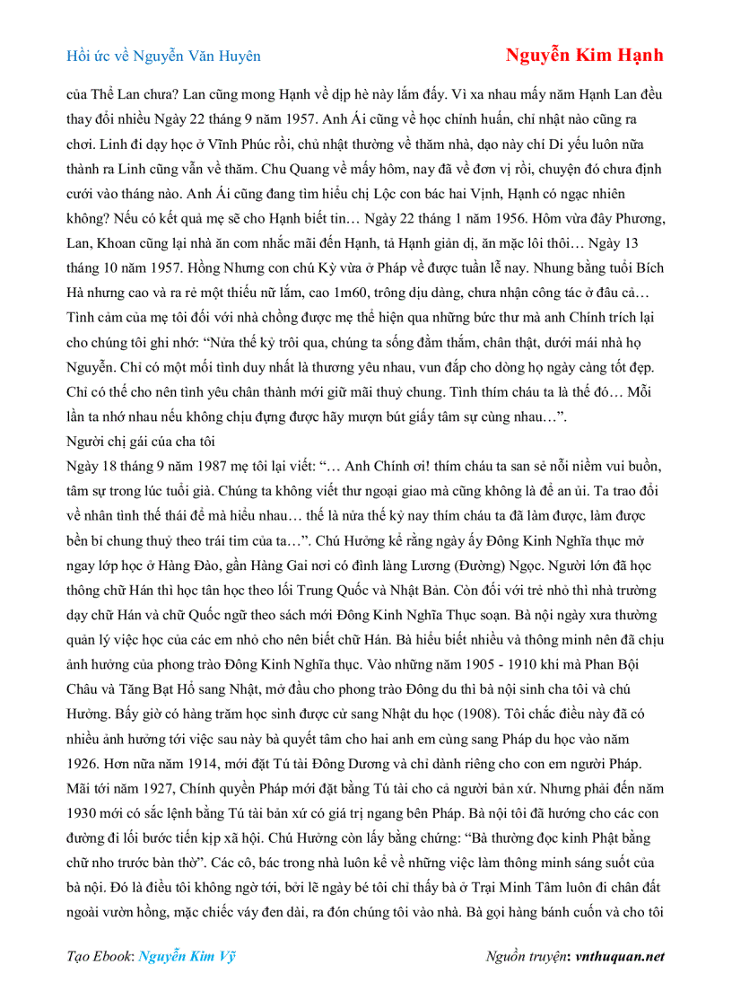 image for page Ebook Hồi ức về Nguyễn Văn Huyên Nguyễn Kim Hạnh