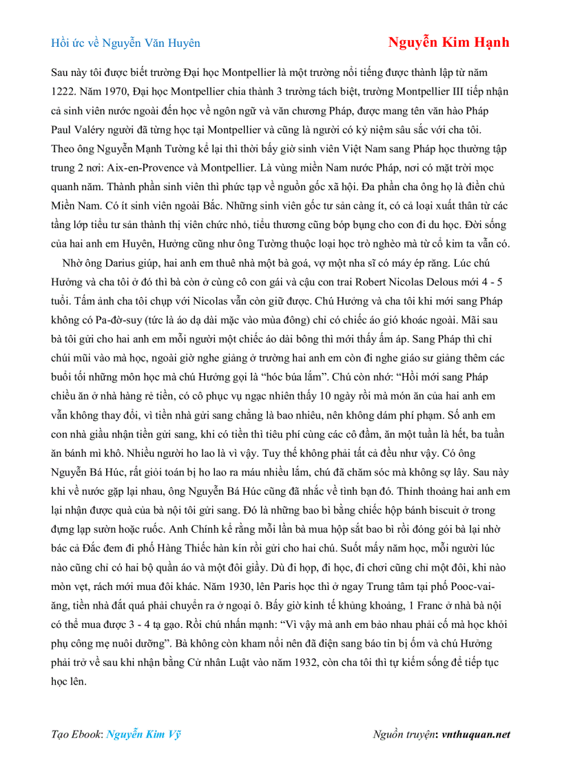 image for page Ebook Hồi ức về Nguyễn Văn Huyên Nguyễn Kim Hạnh