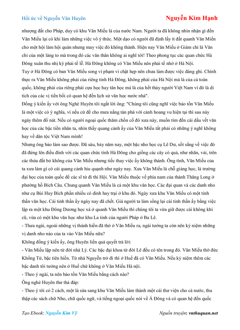 image for page Ebook Hồi ức về Nguyễn Văn Huyên Nguyễn Kim Hạnh