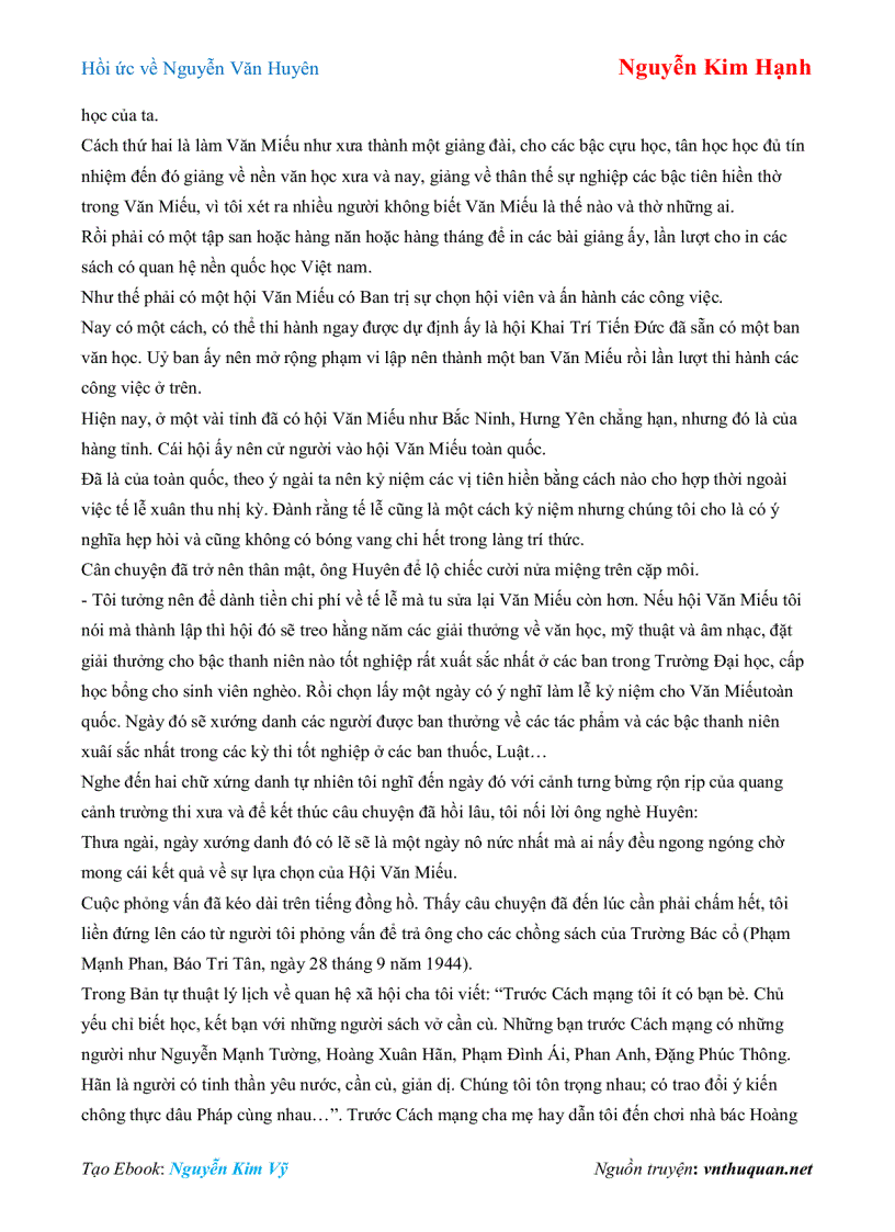 image for page Ebook Hồi ức về Nguyễn Văn Huyên Nguyễn Kim Hạnh